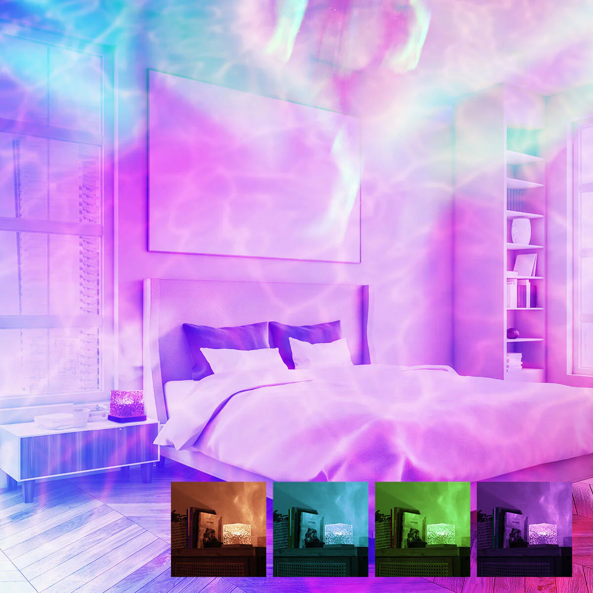 Lámpara Led efecto aurora boreal