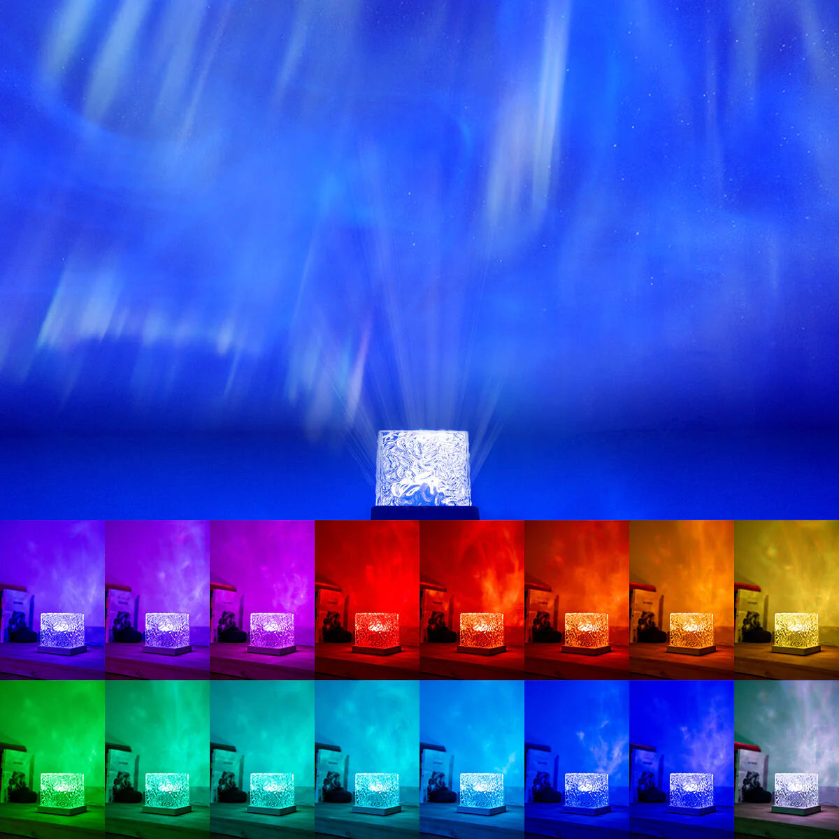Lámpara Led efecto aurora boreal